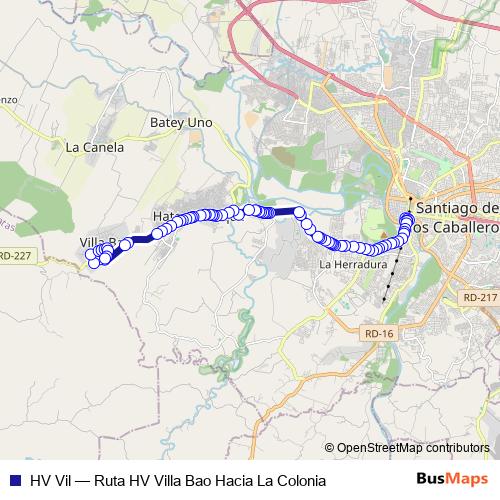 HV Vil bus Line Map