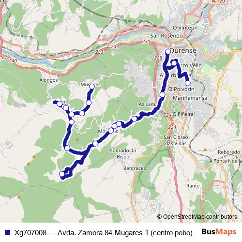 Xg707008 bus Line Map