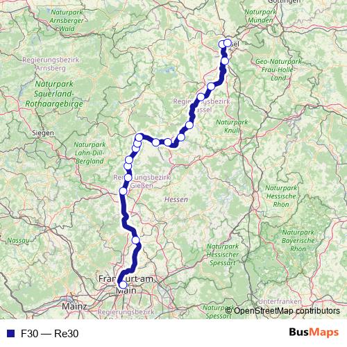 F30 rail Line Map