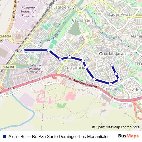 Alsa - Bc bus Line Map