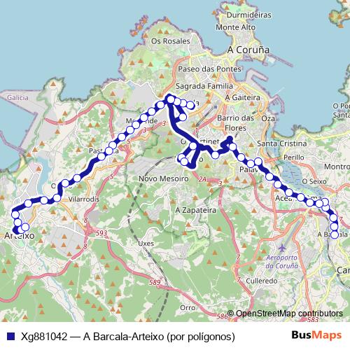 Xg881042 bus Line Map