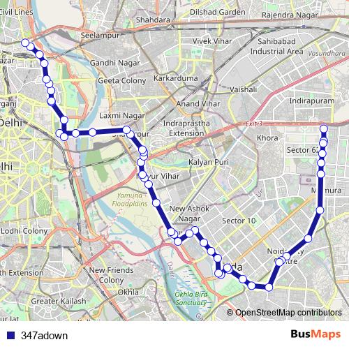 347adown bus Line Map