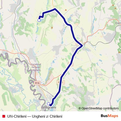 UN-Chirileni bus Line Map