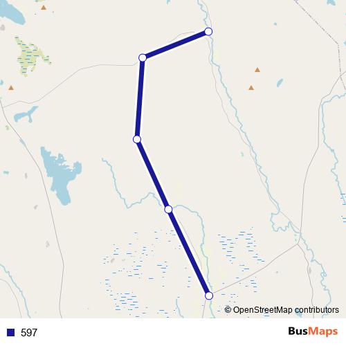 597 bus Line Map