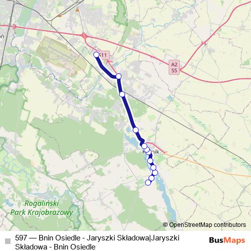 597 bus Line Map