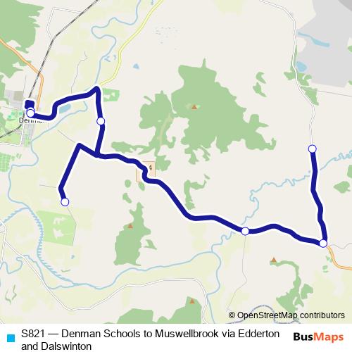 S821 bus Line Map