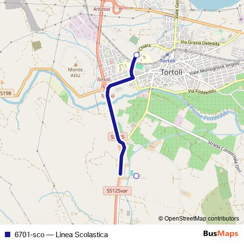 6701-sco bus Line Map
