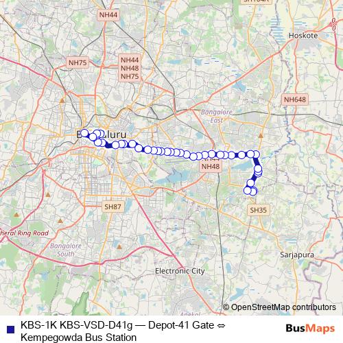 KBS-1K KBS-VSD-D41g bus Line Map