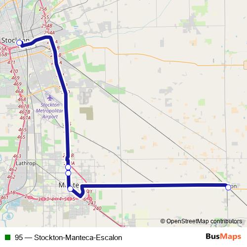95 bus Line Map