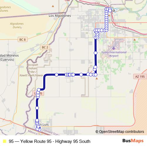 95 bus Line Map