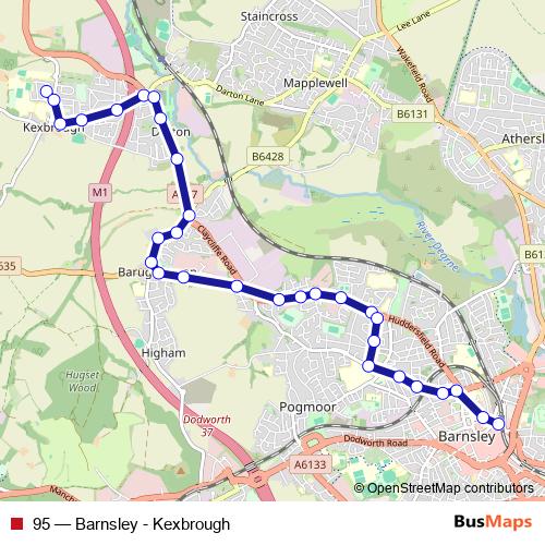 95 bus Line Map