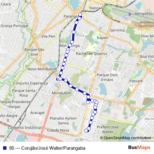 95 bus Line Map