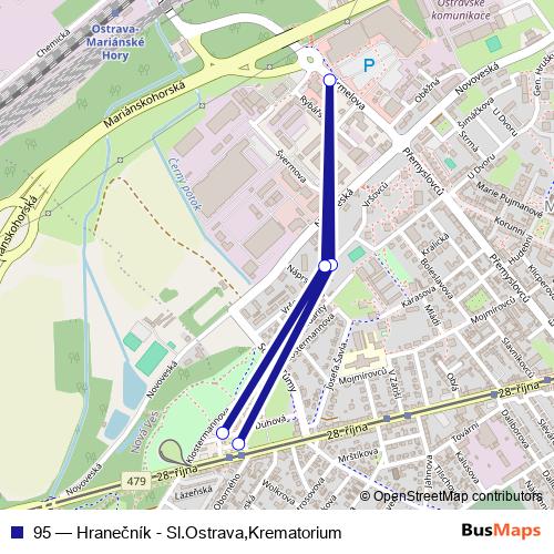 95 bus Line Map