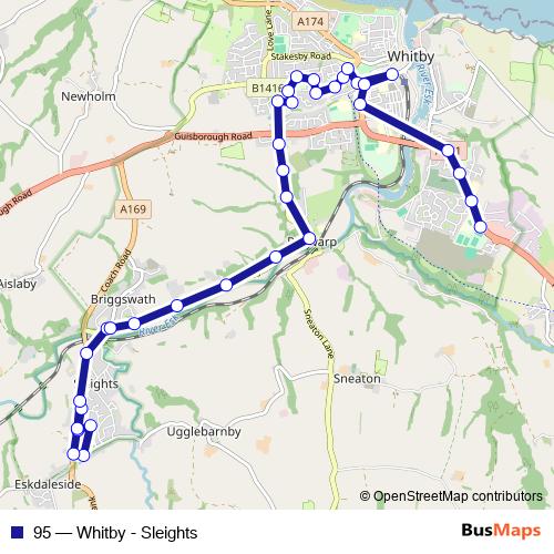 95 bus Line Map