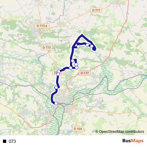 073 bus Line Map