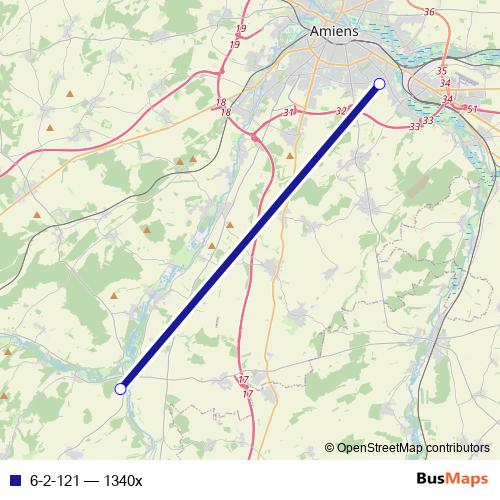 6-2-121 bus Line Map