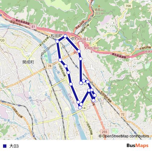 大03 bus Line Map