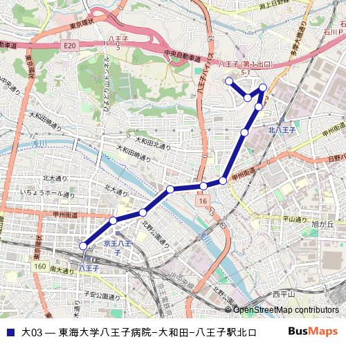 大03 bus Line Map