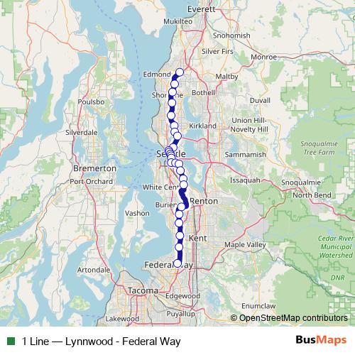 1 Line tram Line Map