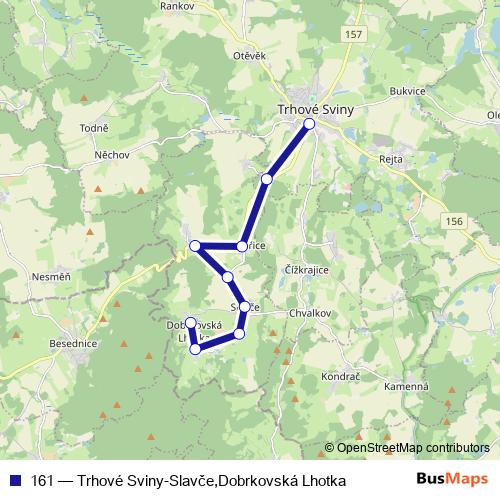 161 bus Line Map