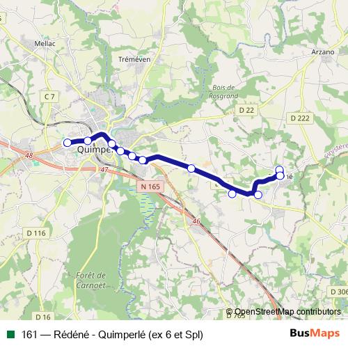 161 bus Line Map