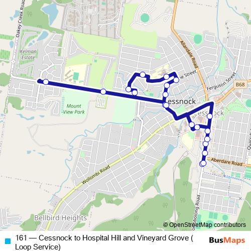 161 bus Line Map