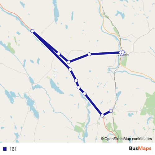 161 bus Line Map