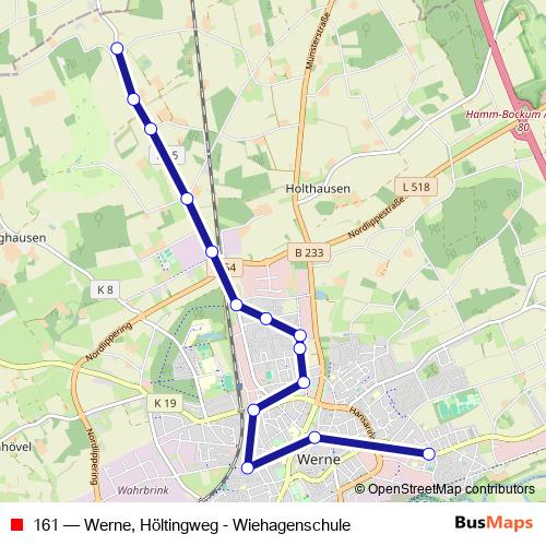 161 bus Line Map