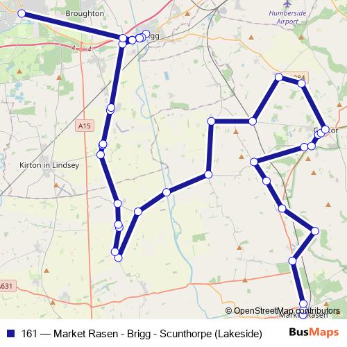 161 bus Line Map