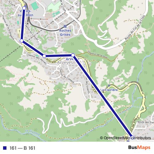 161 bus Line Map