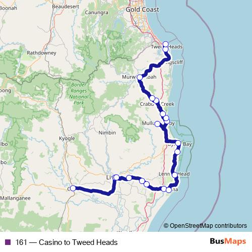 161 bus Line Map