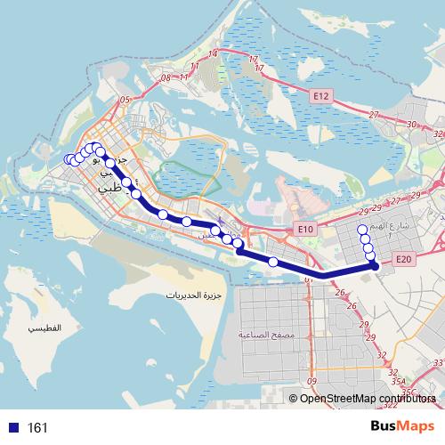 161 bus Line Map