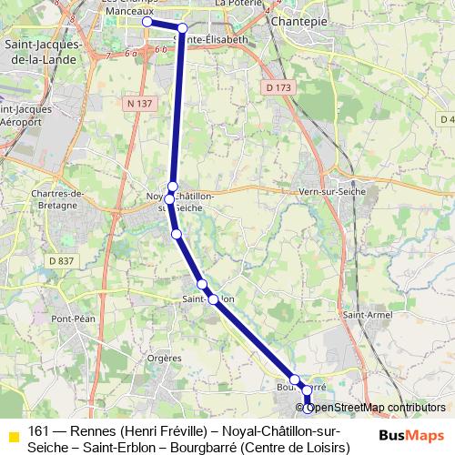 161 bus Line Map