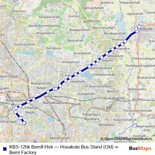KBS-12hk Bemlf-Hsk bus Line Map