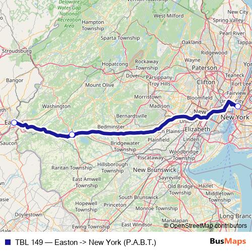 TBL 149 bus Line Map