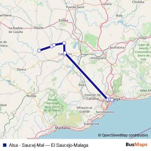 Alsa - Saucej-Mal bus Line Map