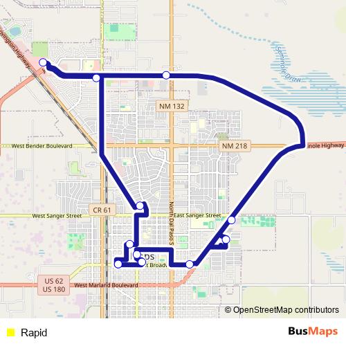 Rapid bus Line Map