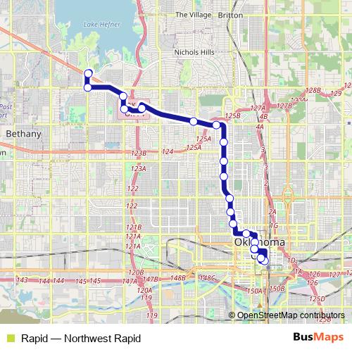 Rapid bus Line Map