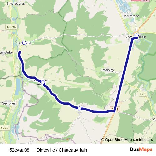 52evau08 bus Line Map