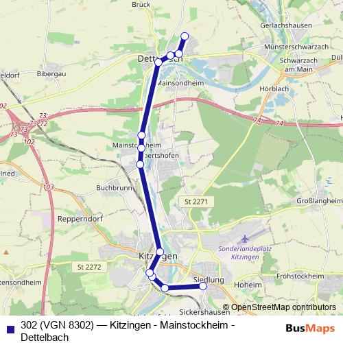 302 (VGN 8302) bus Line Map