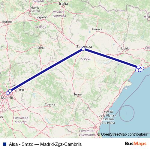 Alsa - Smzc bus Line Map