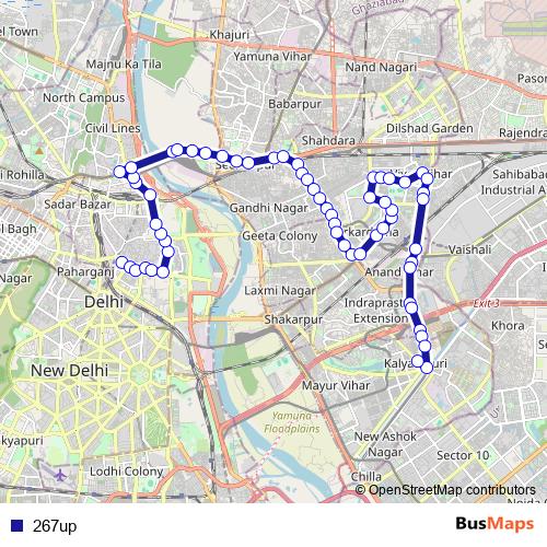 267up bus Line Map