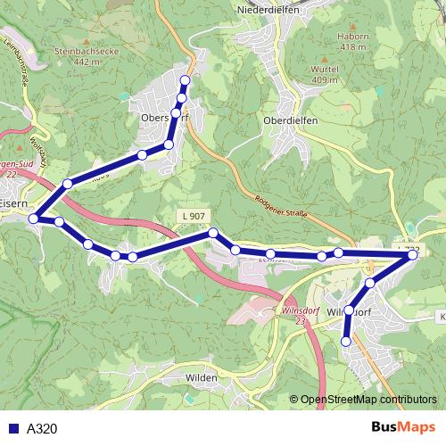A320 bus Line Map