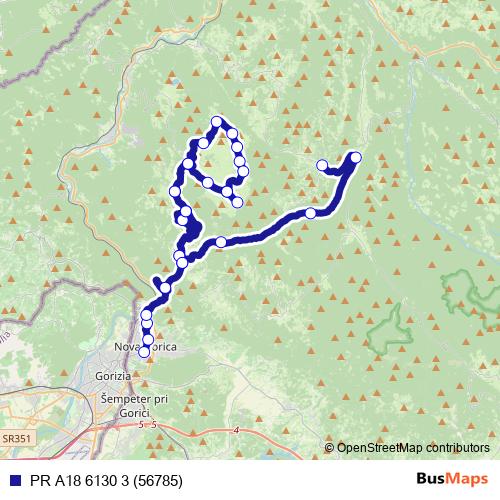 PR A18 6130 3 (56785) bus Line Map