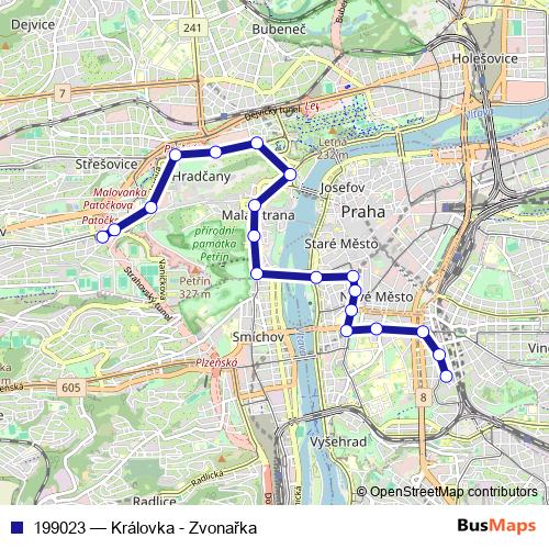 199023 tram Line Map