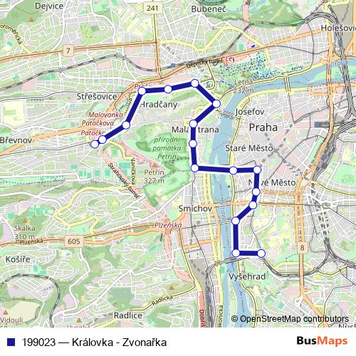 199023 tram Line Map