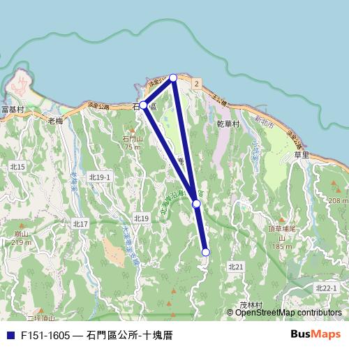 F151-1605 bus Line Map