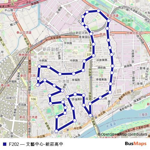 F202 bus Line Map