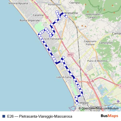 E26 bus Line Map