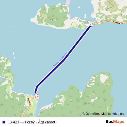 18-421 ferry Line Map